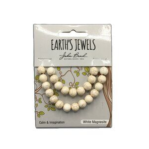 John Bead Semiprecious Stones White Magnesite 8mm